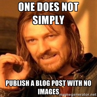 Boromir Meme: One Does Not Simply Publish a Blog Post with No Images